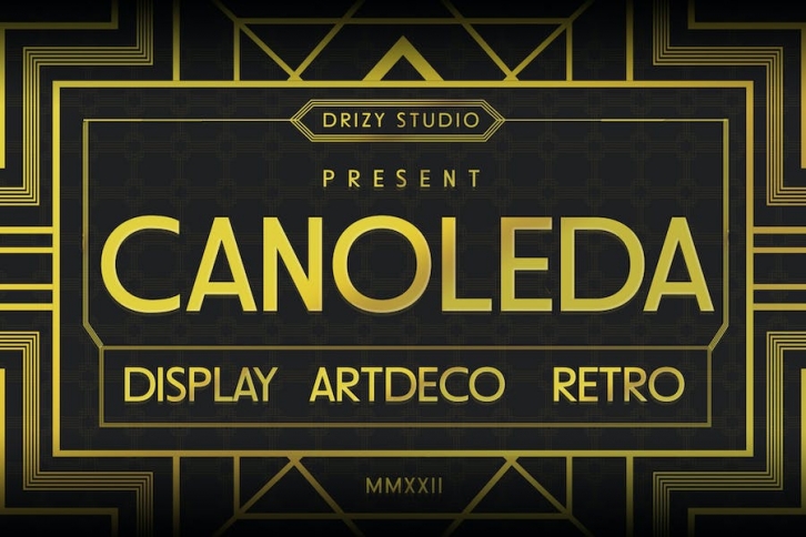 Canoleda - Geometric Art Deco Font Font Download