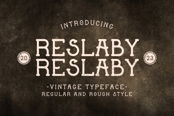 Reslaby - Vintage Slab Serif Typeface LA Font Download