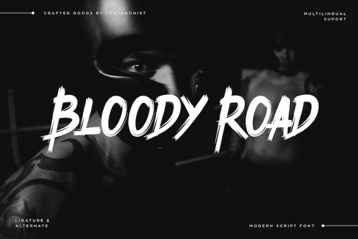 Bloody Road | Brush Display Font Download