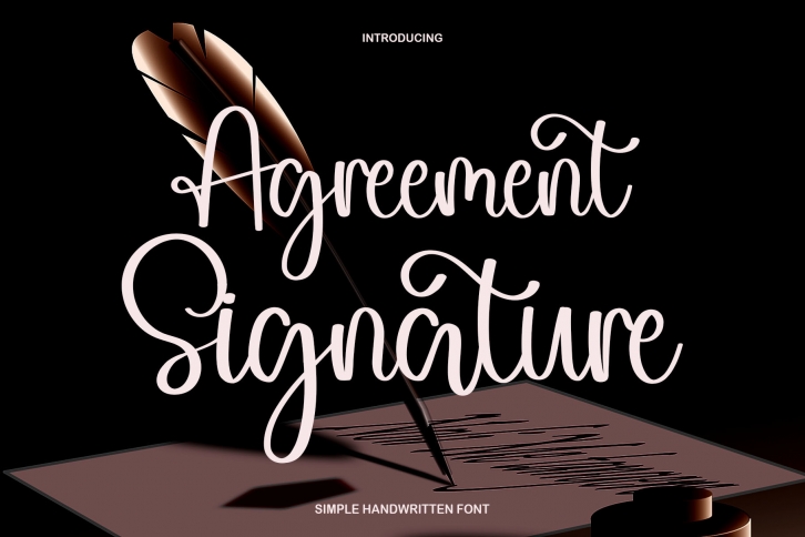 Agreement Signature Font Download
