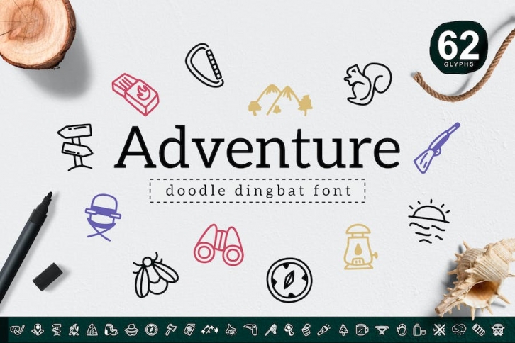 Adventure Dingbat Font Download