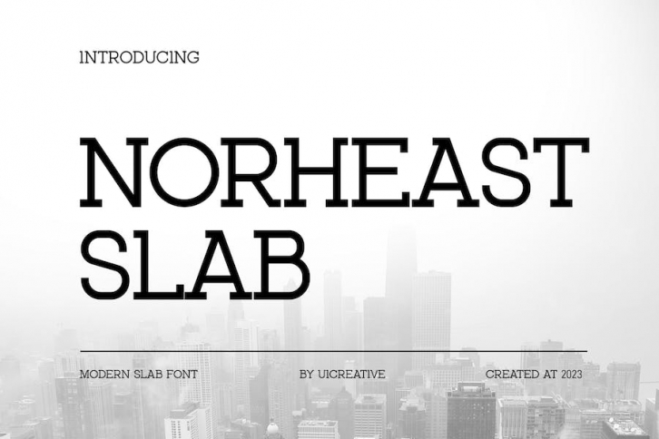 Norheast Modern Slab Font Font Download