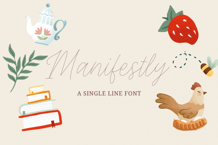 Manifestly Single Line Font Download