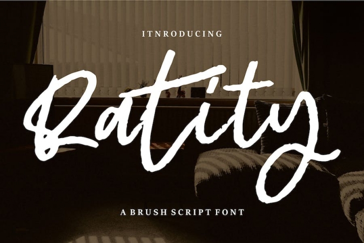 Ratity | A Brush Script Font Font Download