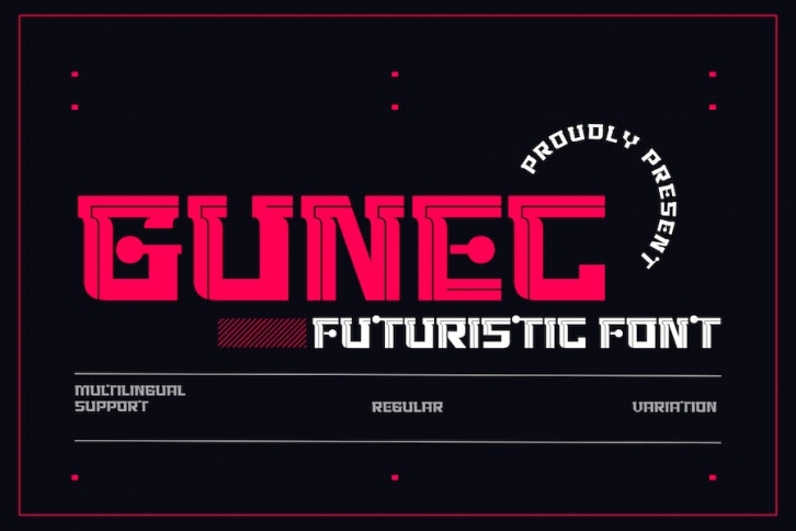 Gunec | Futuristic Font Font Download
