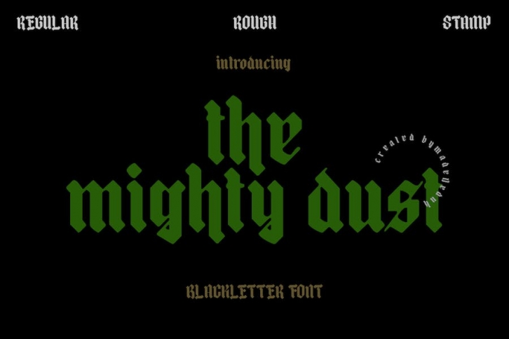 mighty dust - blackletter font Font Download