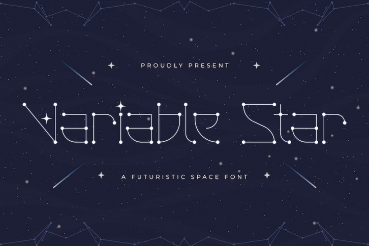 Variable Star - A Futuristic Space Font Font Download