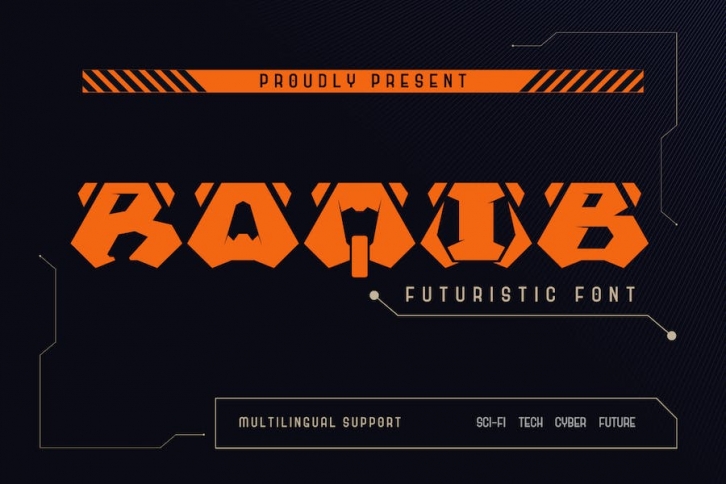 Raqib | Futuristic Font Font Download