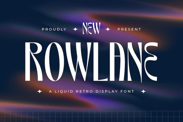 Rowlane - A Liquid Retro Display Font Font Download