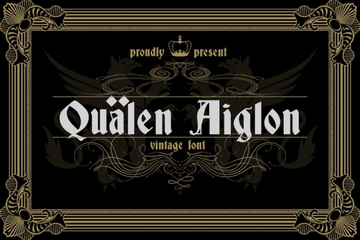 Qualen Aiglon - Vintage Font Font Download