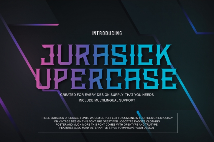 Jurasick Uppercase Font Download