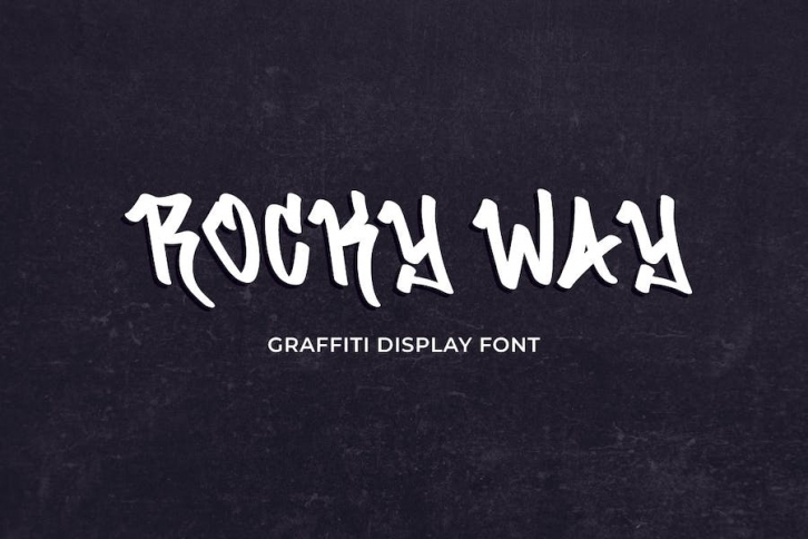 Rocky Way - Graffiti Display Font Font Download