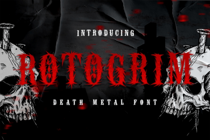 Rotogrim Metal Blackletter Display Font Font Download