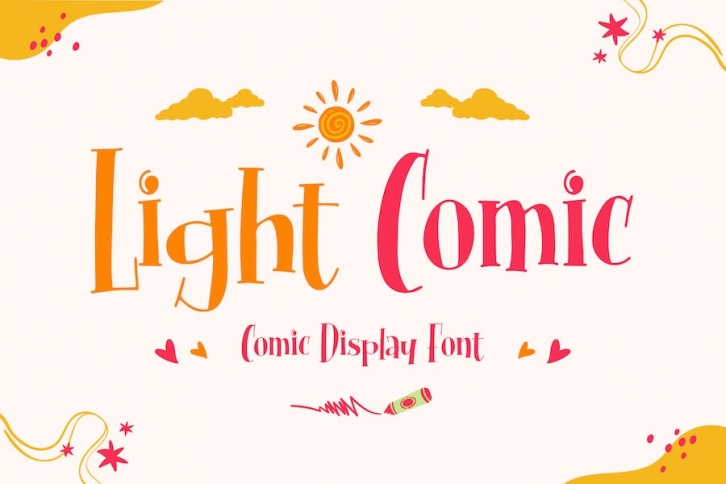 Light Comic - Comic Display Font Font Download