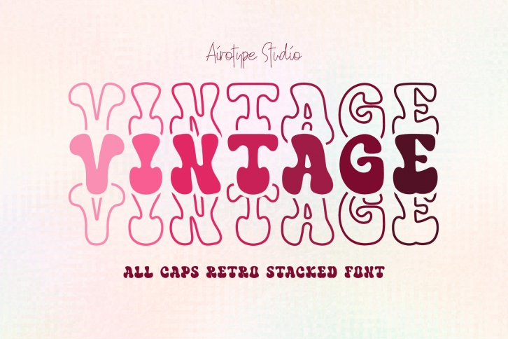 Vintage Stacked Font Download
