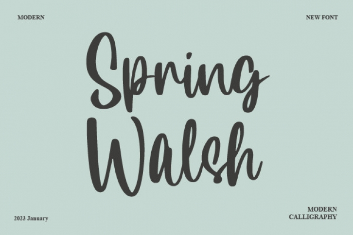 Spring Walsh Font Download