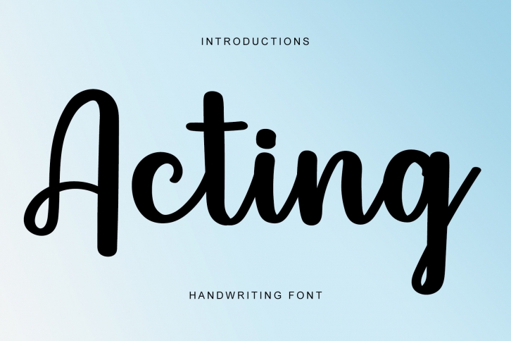 Acting Font Download