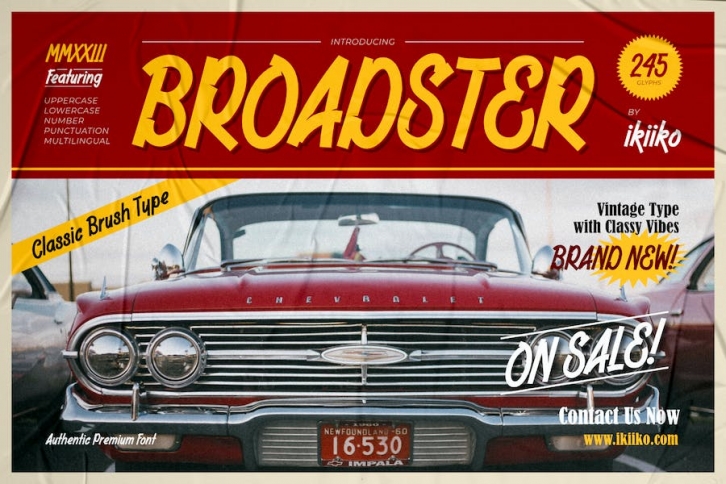 Broadster - Classic Brush Type Font Download