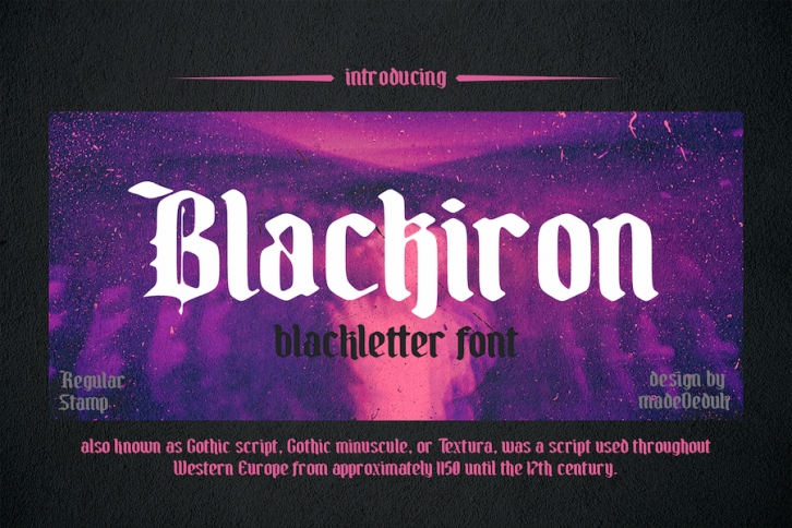 Blackiron Font Download