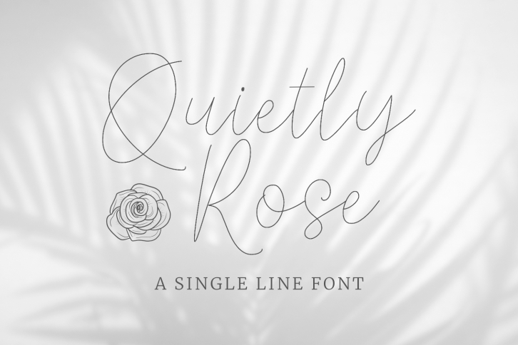 Quietly Rose Single Line Font Download