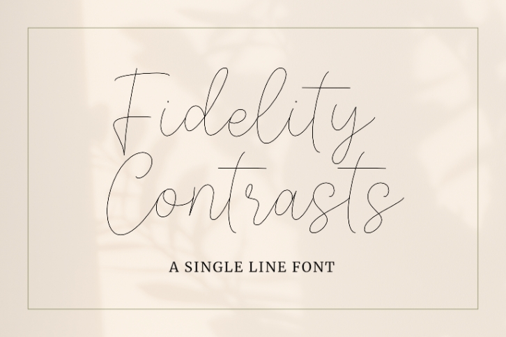 Fidelity Contrasts Single Line Font Download
