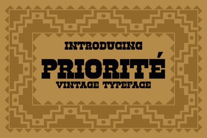 Priorite - Vintage Fonts Font Download