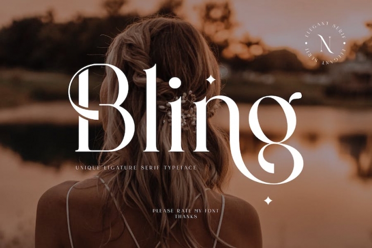 Bling Ligature Serif Typeface Font Download