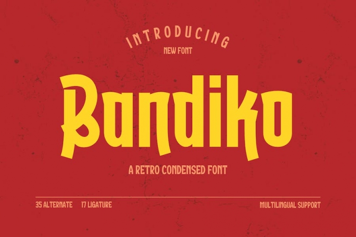 Bandiko | Retro Condensed Font Font Download