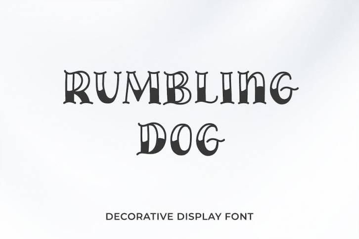 Rumbling Dog - Decorative Display Font Font Download