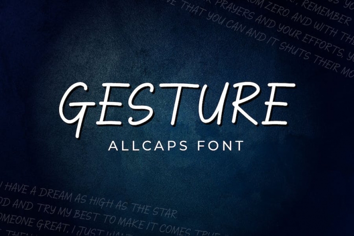Gesture - All Capital Letter Font Font Download