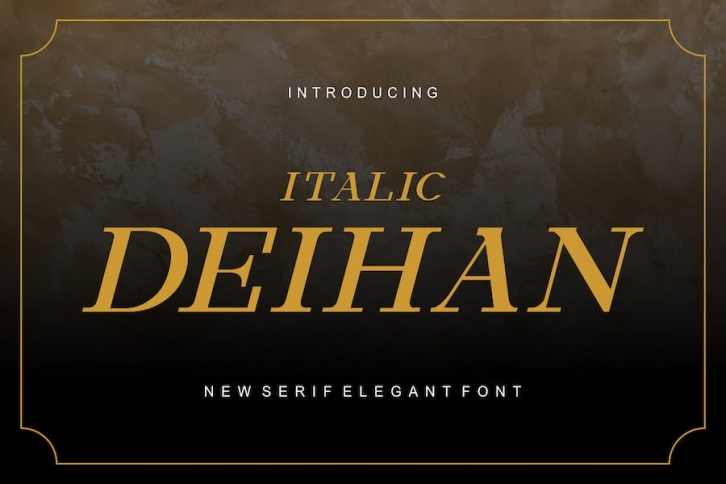 Italic Deihan Fonts Font Download