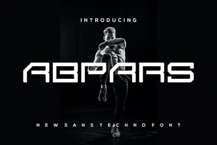 Abpars - futuristic font Font Download