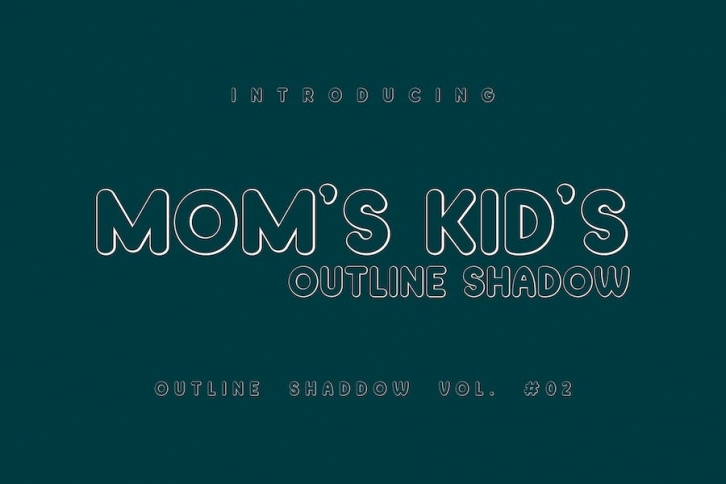Moms Kids Shadow Outline Font Download