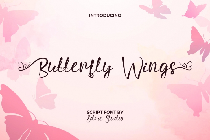 Butterfly Wings Font Download