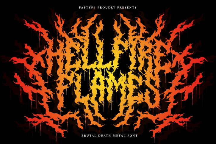 Hellfire Flames Death Metal Font Download