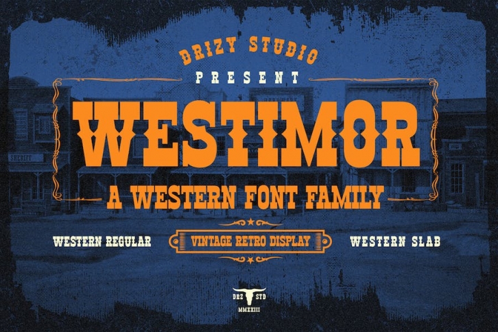 Westimor - Western Retro Font Family Font Download