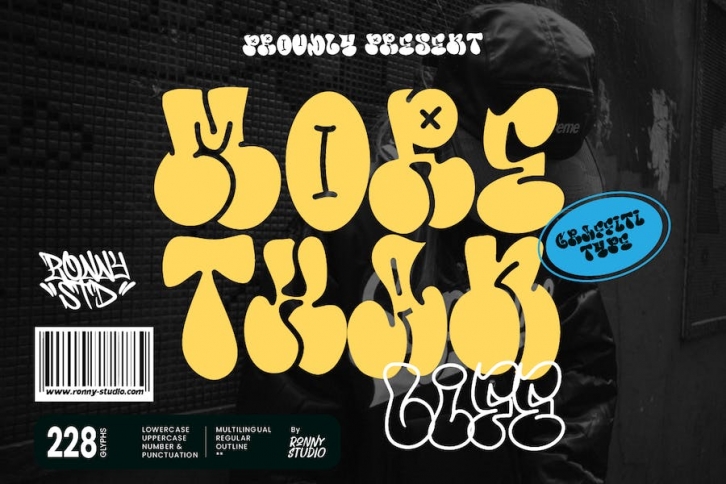 More Than Life - Bubble Graffiti Tag Font Font Download