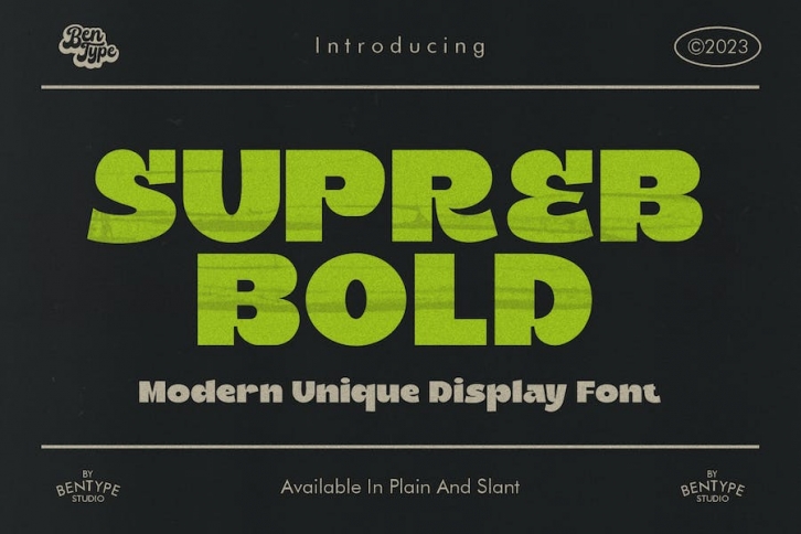 SUPREB BOLD - Modern Inktrap Font Display Font Download