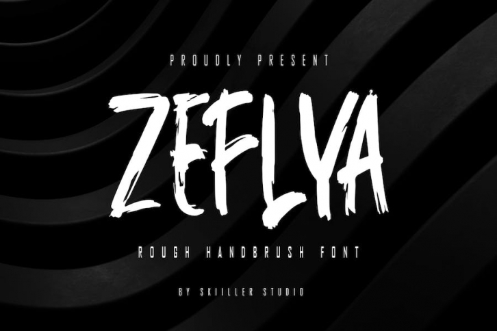 Zeflya - Rough Handbrush Font Font Download