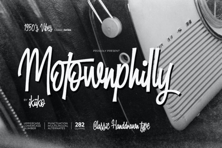 Motownphilly - Classic Handdrawn Type Font Download