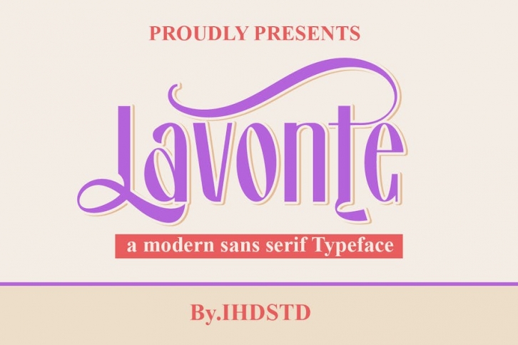 Lavonte Modern Sans Serif Typeface Font Download