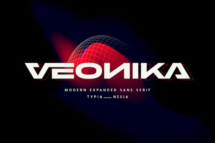 Veonika - Modern Expanded / Extended Bold Sans Font Download
