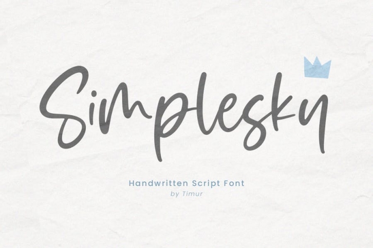 simplesky - Handwritten  Font Font Download