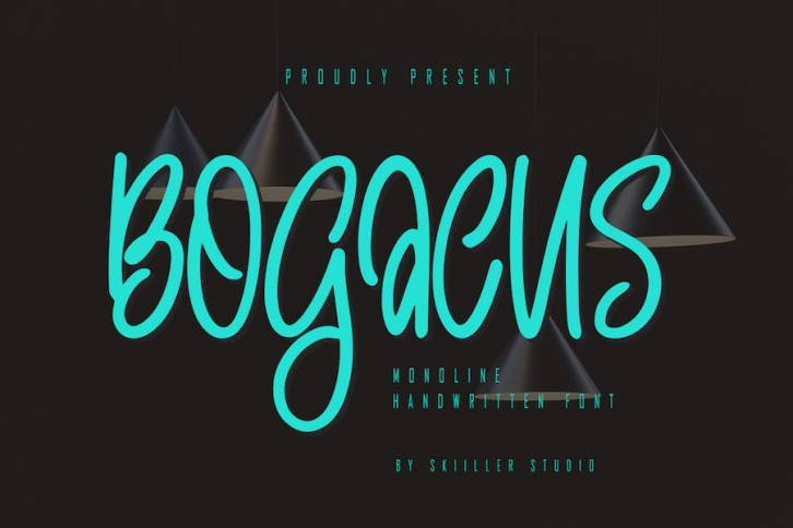 Bogacus - Monoline Handwritten Font Font Download