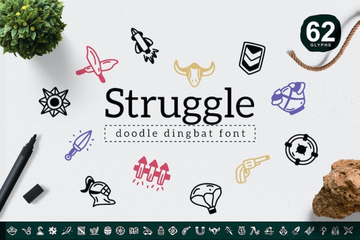 Struggel Dingbat Font Download