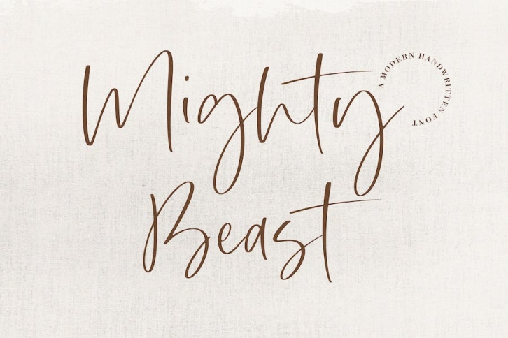 Mighty Beast - Handwritten Script Font Font Download