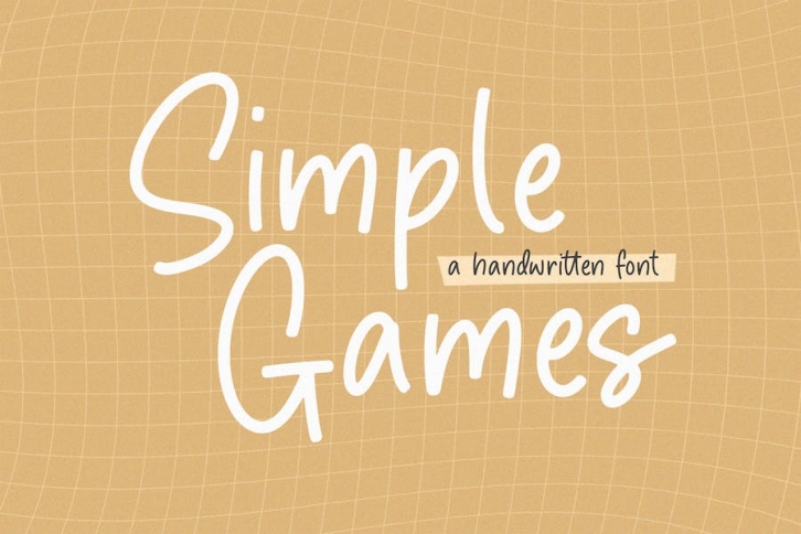 Simple Games - Handwritten Font Font Download
