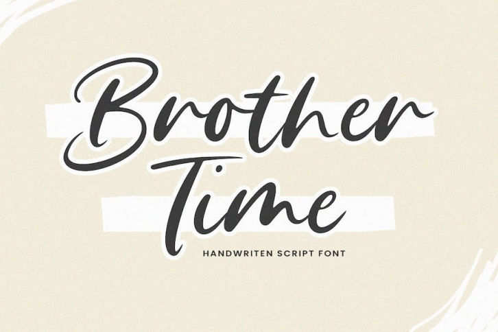 Brother Time - Handwritten Script Font Font Download