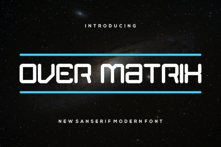 OverMatrix - futuristic font Font Download