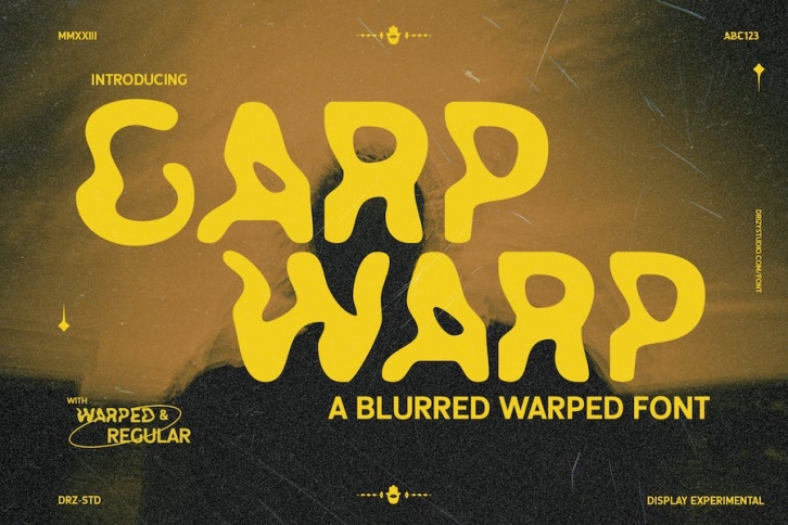 Garpwarp - Blurred Warped Font Font Download